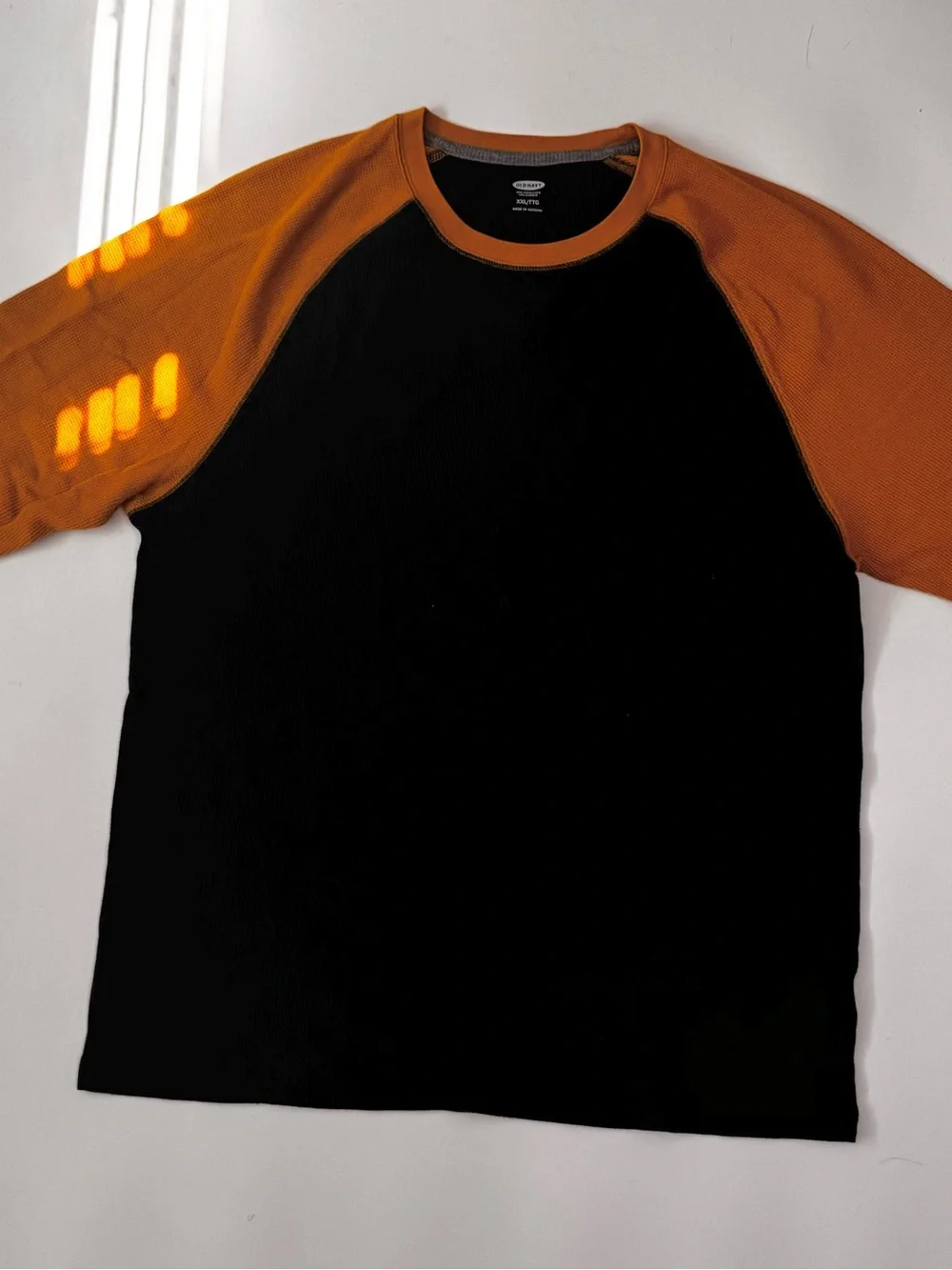 Old Navy Black & Orange raglan Long Sleeve Tee